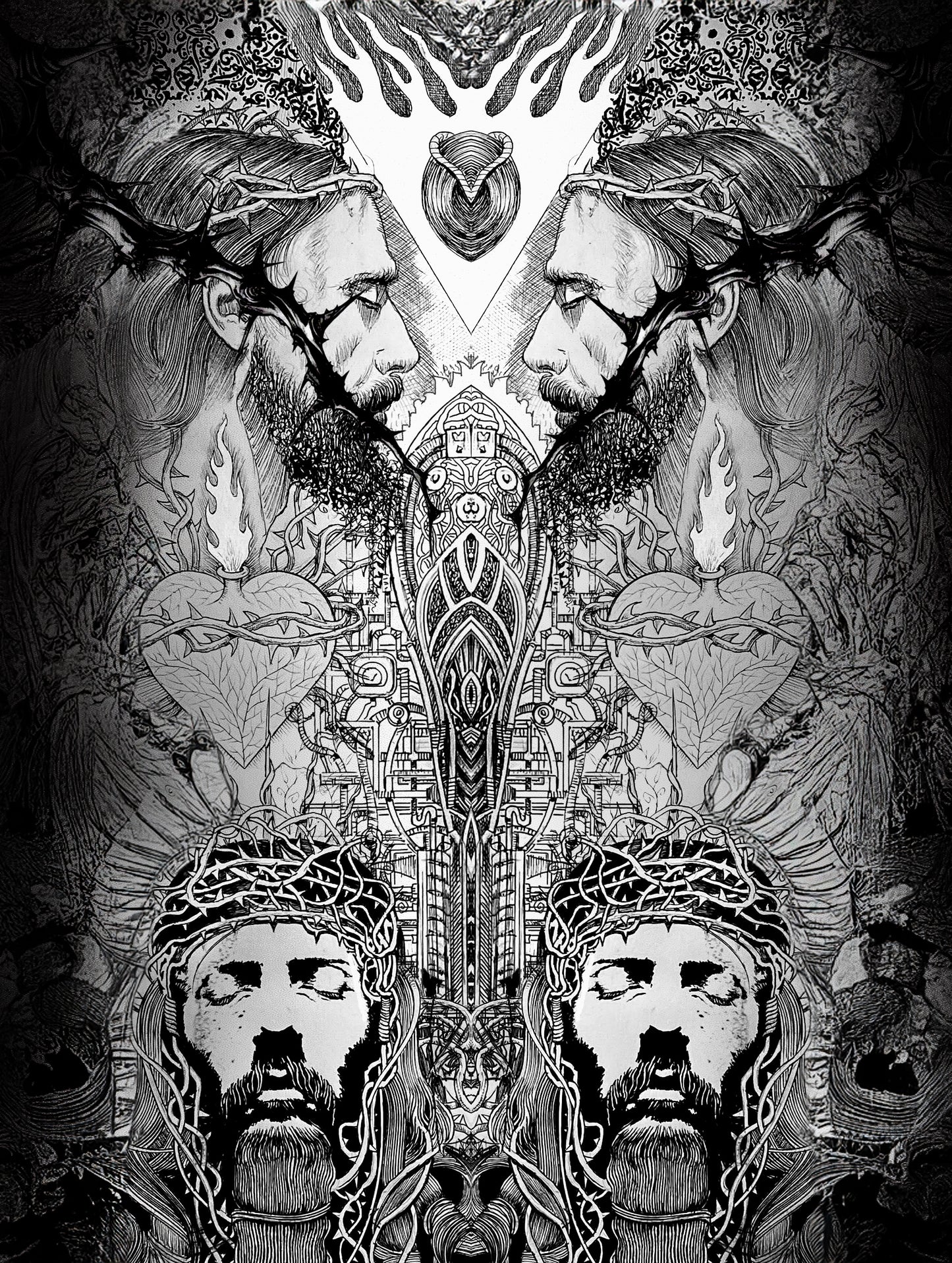 "Man and God" archival print.